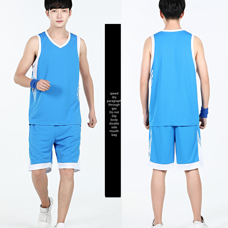 Basketball Sports Suit Men's Summer Casual Wear Sleeveless Thin Vest Running Suit Shorts Sportswear