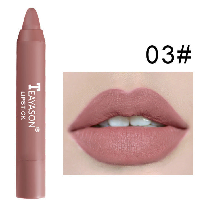 3 Packs Of Matte Lipstick Matte Velvet Lipstick Pen Bean Paste Milk Tea Color Lipstick Crayons Lipstick Students