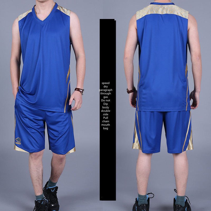 Basketball Sports Suit Men's Summer Casual Wear Sleeveless Thin Vest Running Suit Shorts Sportswear