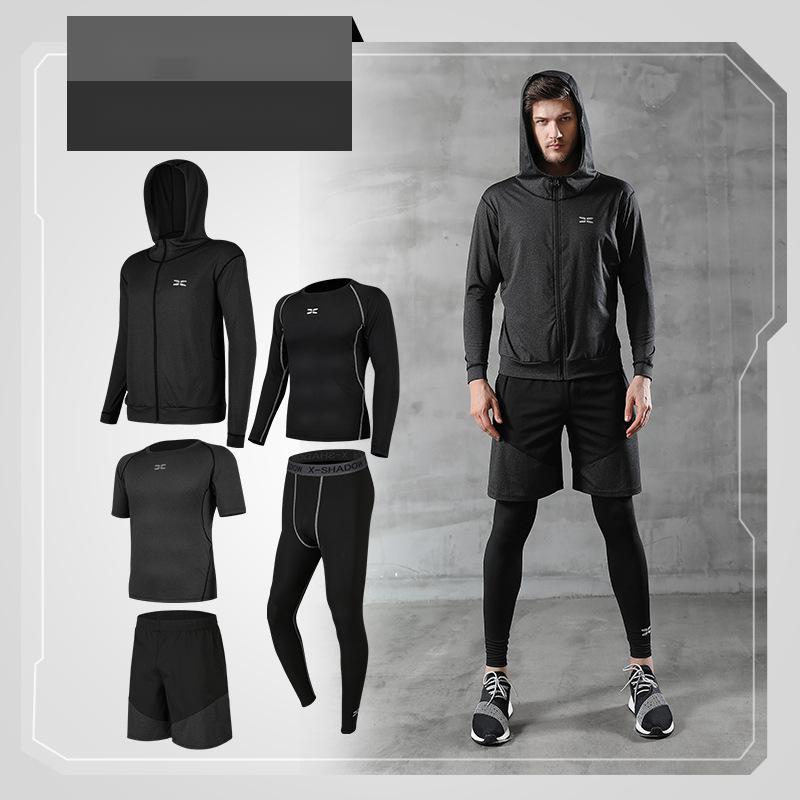 Running quick-drying basketball sports suit five-piece training suit