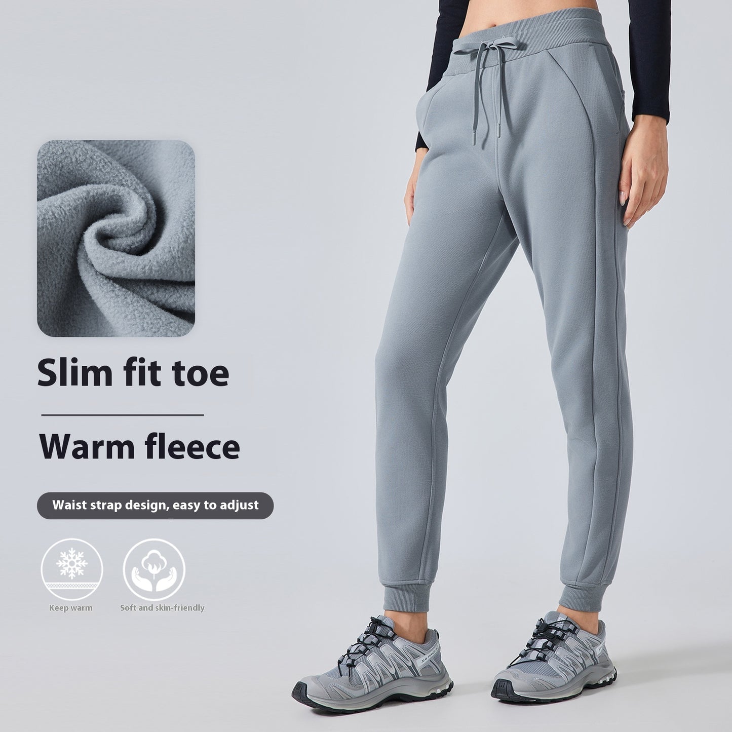 Fleece-lined Warm Leisure All-matching Track Sweatpants