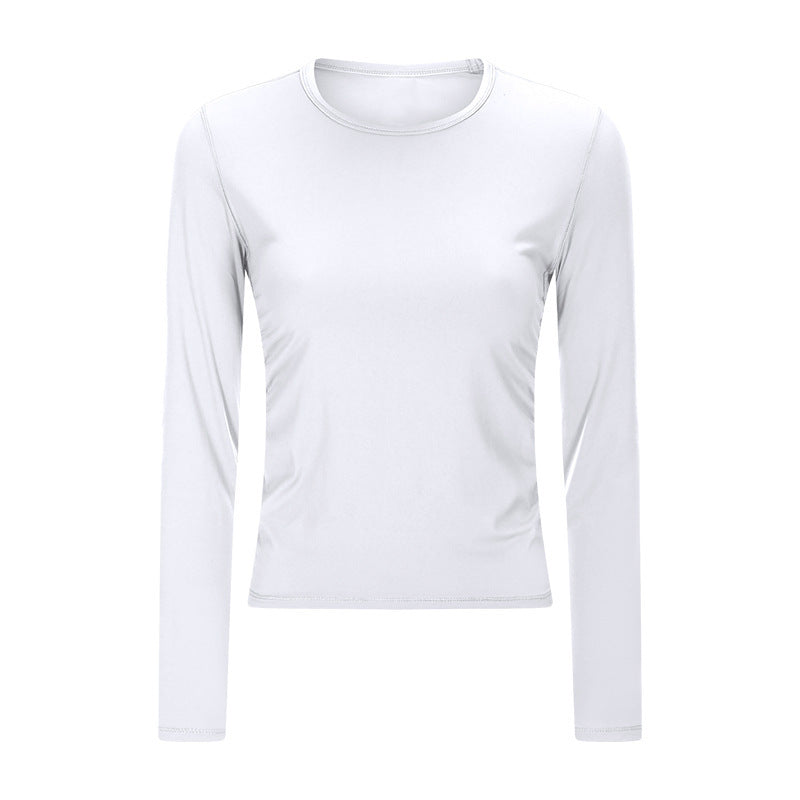 Women's stretch round neck sports t-shirt top