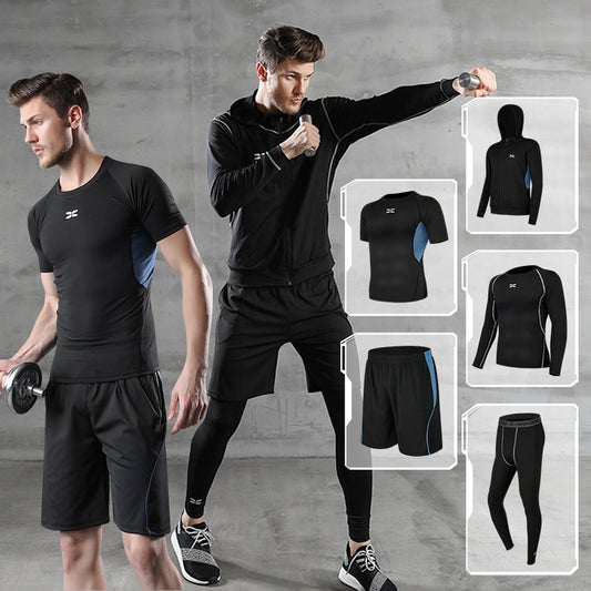 Running quick-drying basketball sports suit five-piece training suit