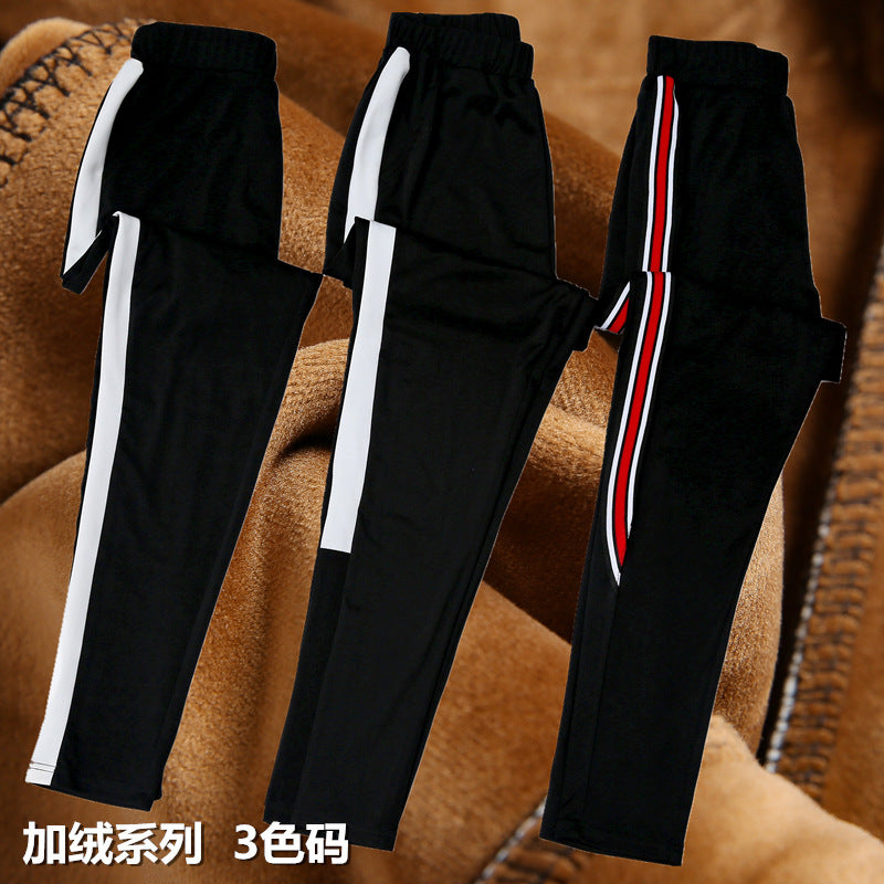 autumn and winter new style, cashmere and thick sports trousers, women's casual pants