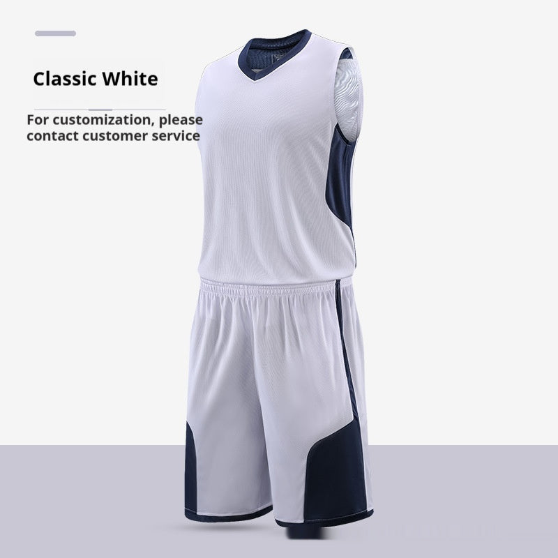 Basketball Wear Suit Training Competition Team Uniform Team Vest Printed Breathable Sports Workout Clothes