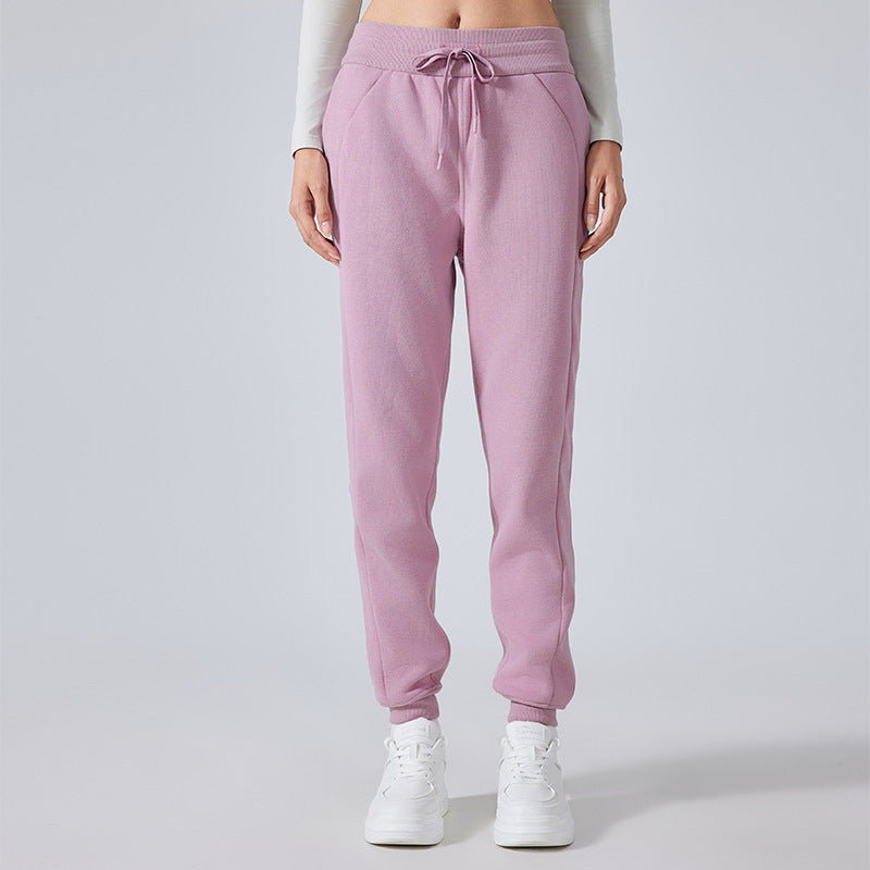 Fleece-lined Warm Leisure All-matching Track Sweatpants