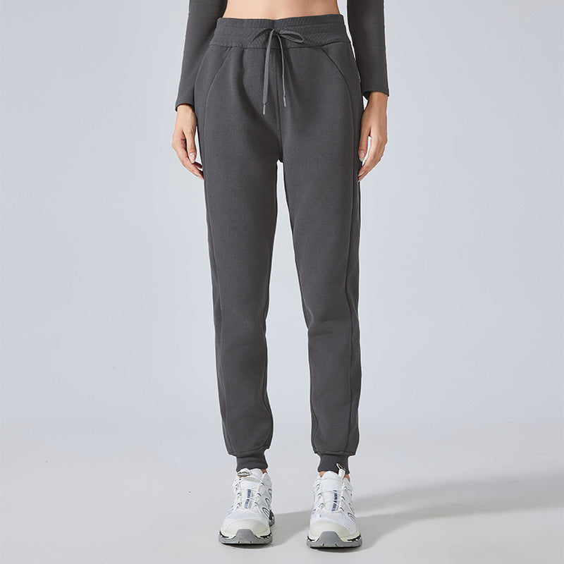 Fleece-lined Warm Leisure All-matching Track Sweatpants